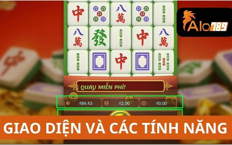 Giao diện và các nút tính năng trong nổ hũ Đường Mạt Chược